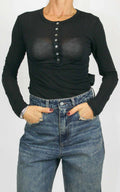 Susymix - Maglia serafino - Nero