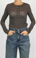 Susymix - Maglia serafino - Moro