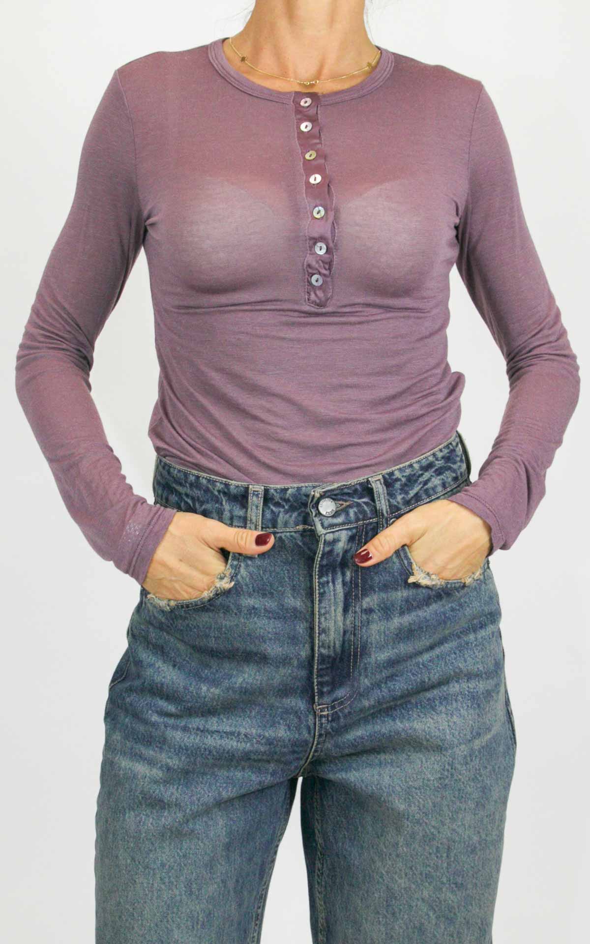 Susymix - Maglia serafino - Vino