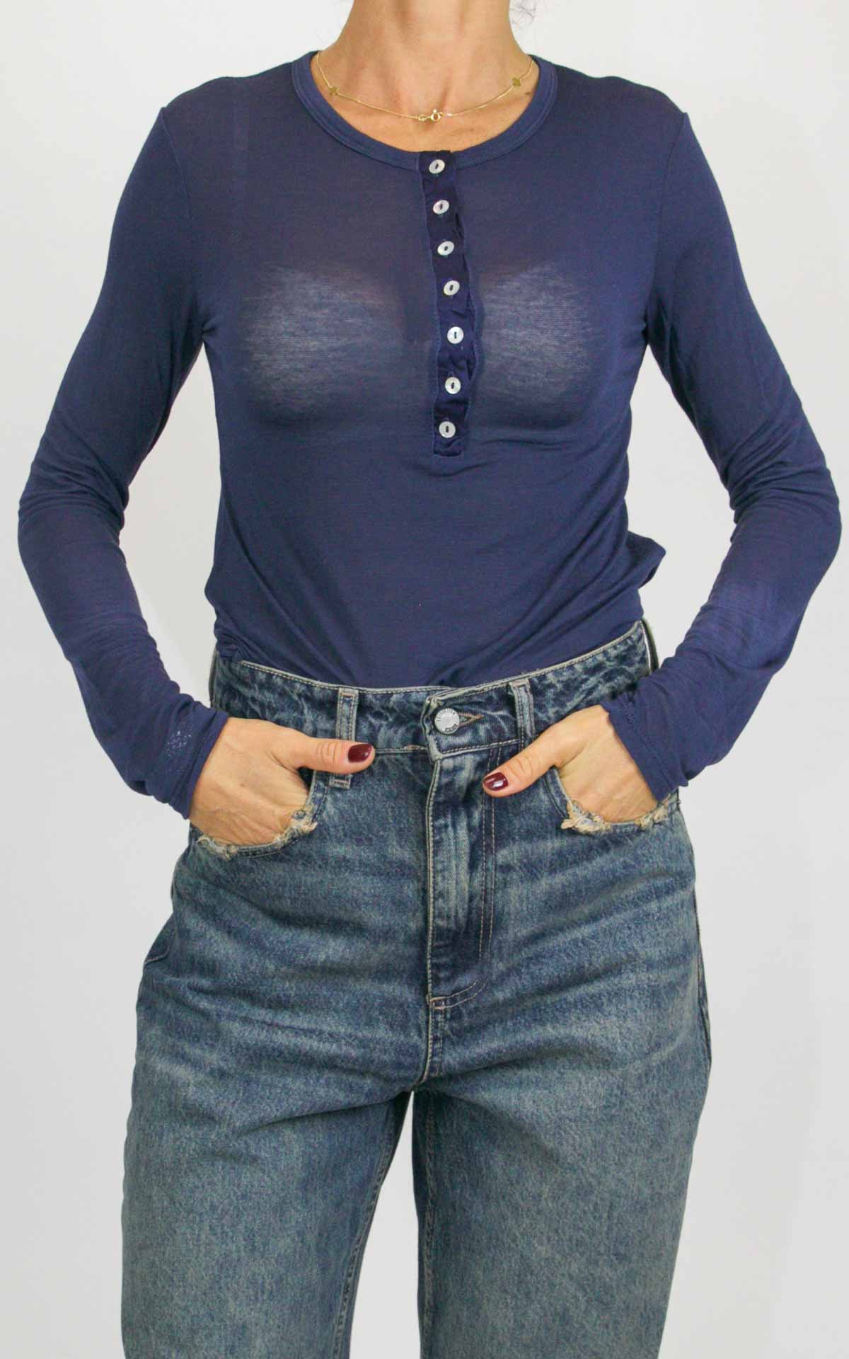 Susymix - Maglia serafino - Blu