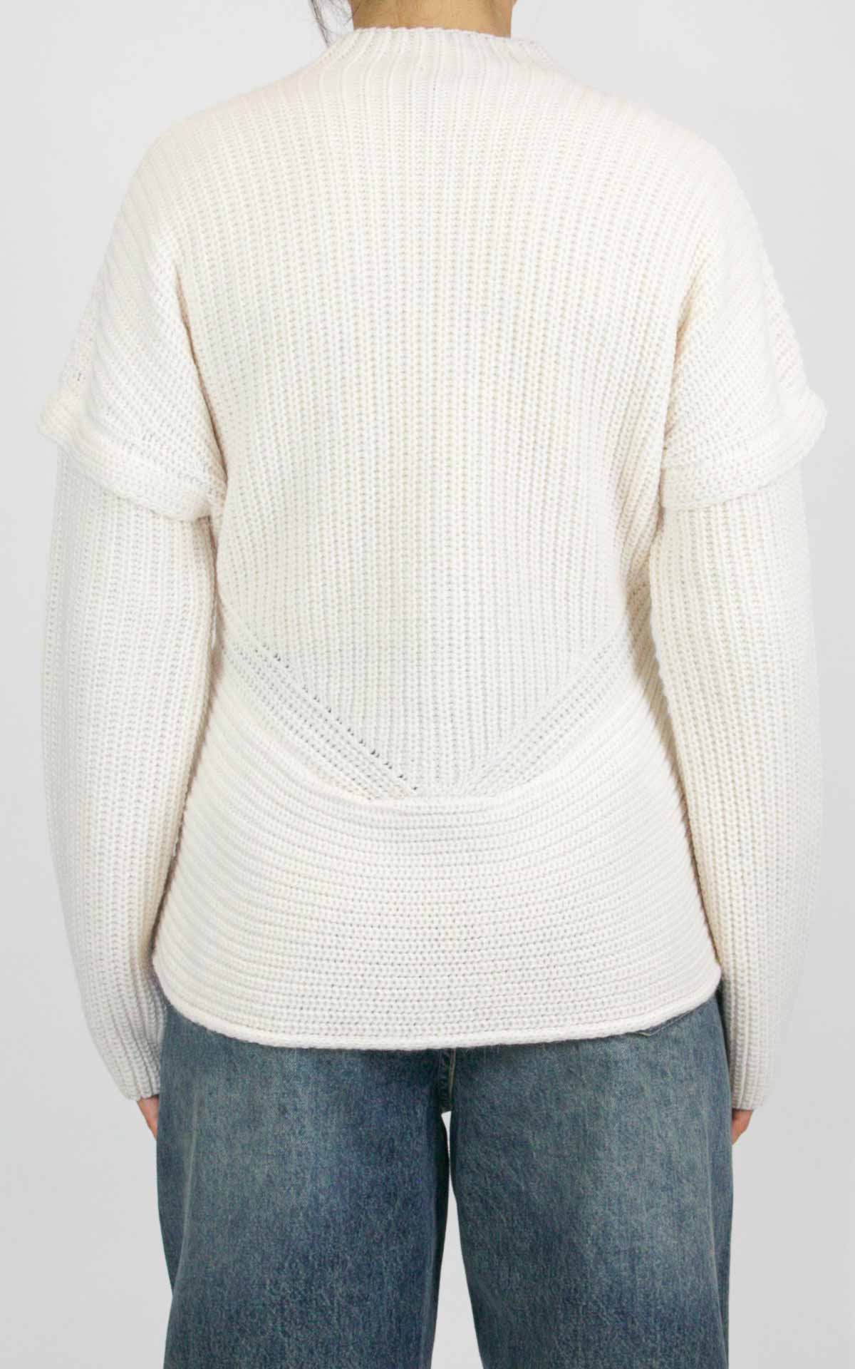 Off-On - Cardigan con lampo - Panna