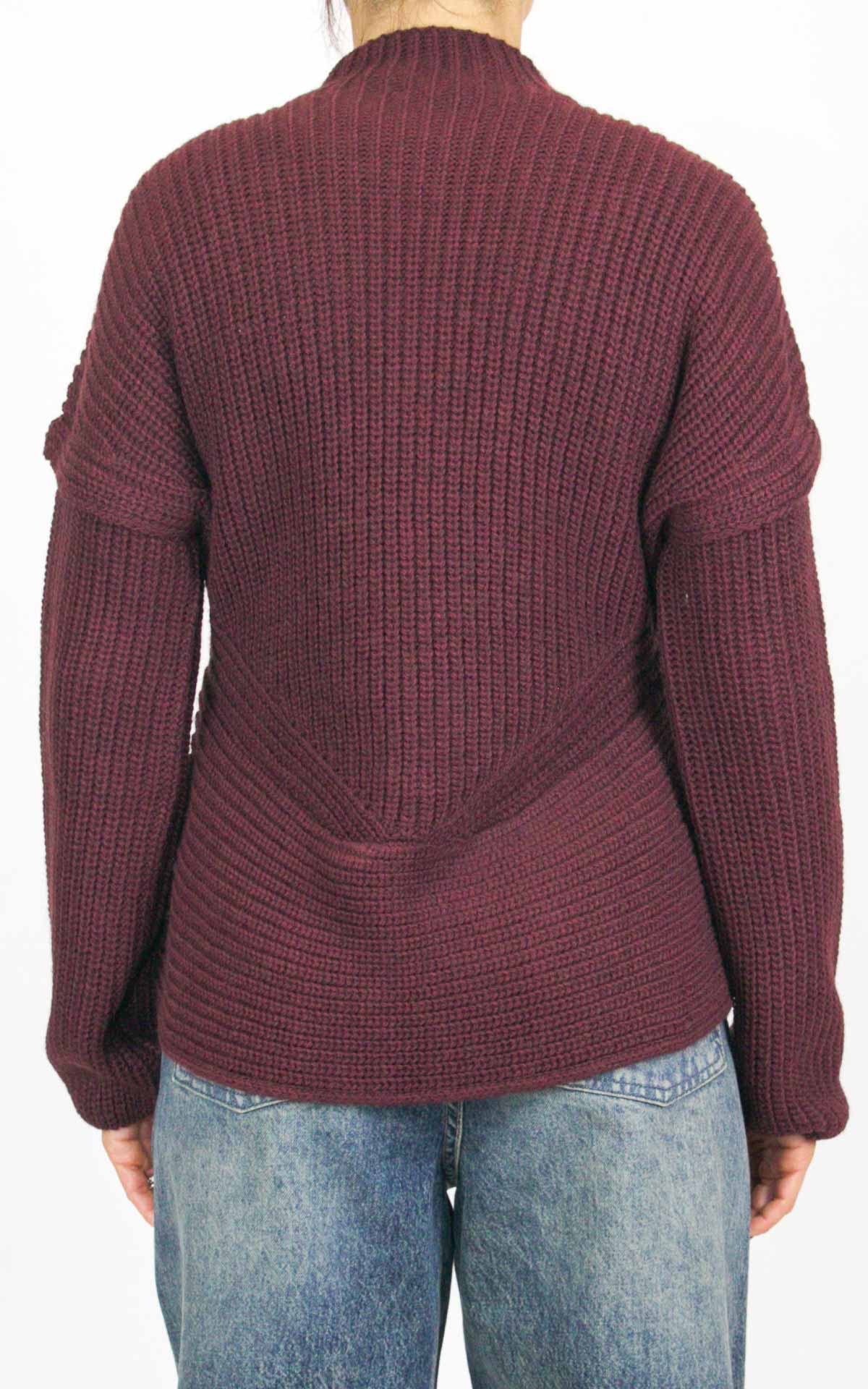 Off-On - Cardigan con lampo - Vino