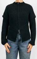 Off-On - Cardigan con lampo - Nero