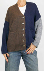Off-on - Cardigan 3 colori - Moro / blu / azzurro