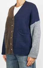 Off-on - Cardigan 3 colori - Moro / blu / azzurro