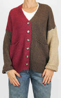 Off-on - Cardigan 3 colori - Moro / vino / girigo