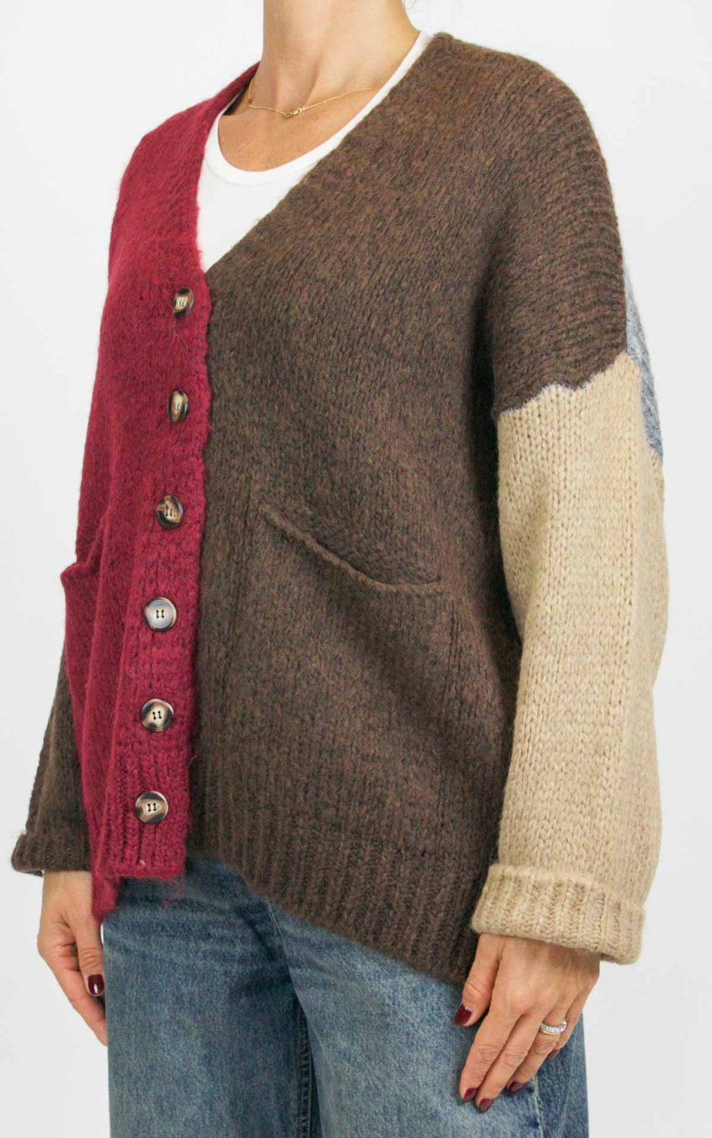 Off-on - Cardigan 3 colori - Moro / vino / girigo