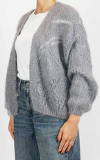 Off-on - Cardigan traforato - Grigio
