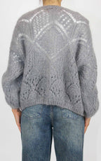 Off-on - Cardigan traforato - Grigio