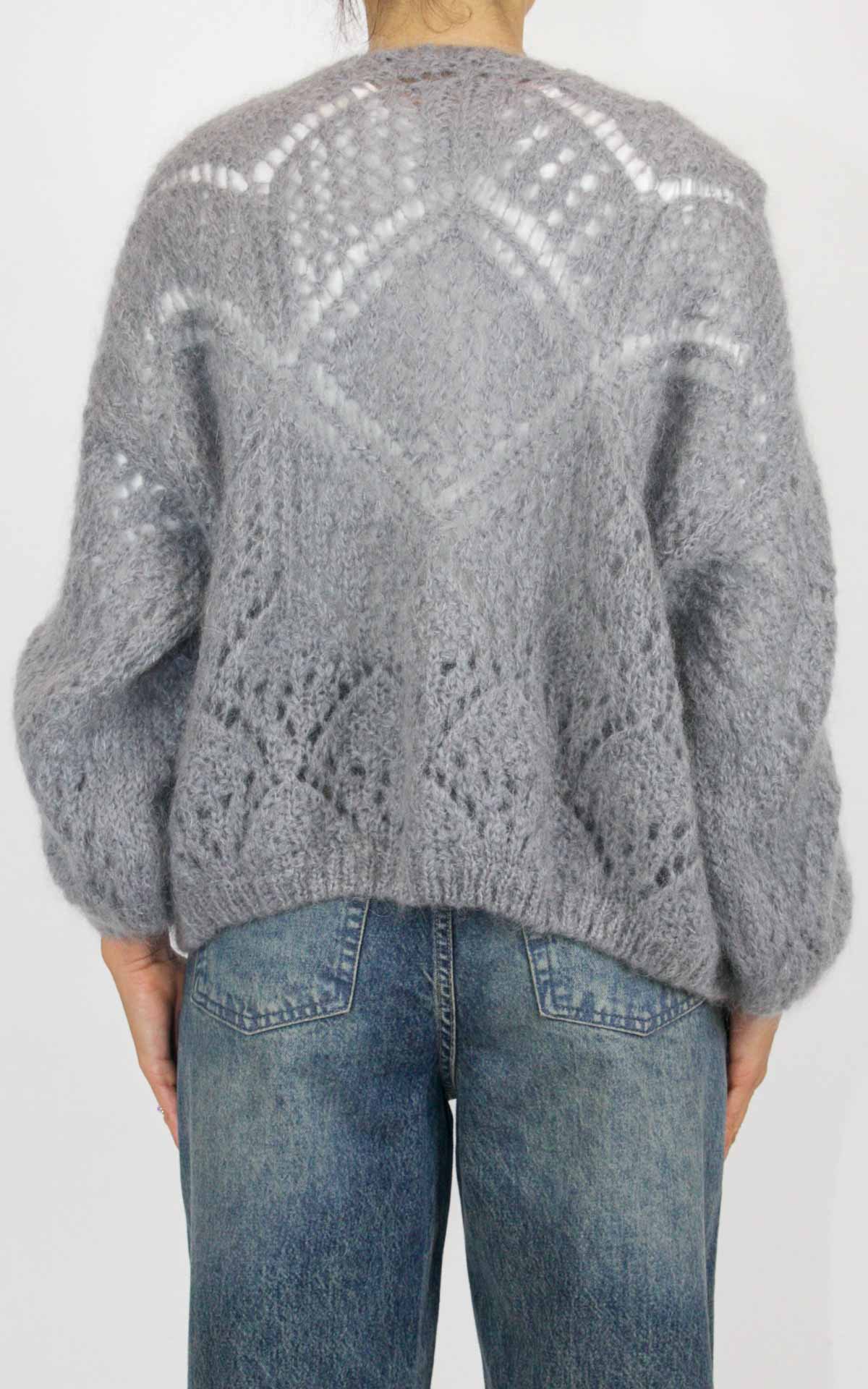 Off-on - Cardigan traforato - Grigio