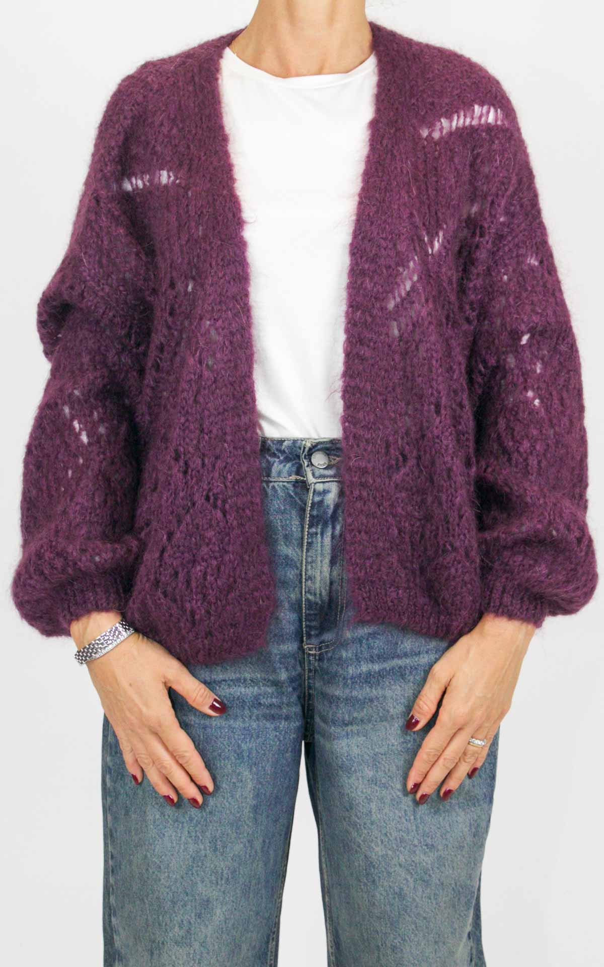 Off-on - Cardigan traforato - Barolo