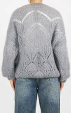 Off-on - Maglia traforata - Grigio