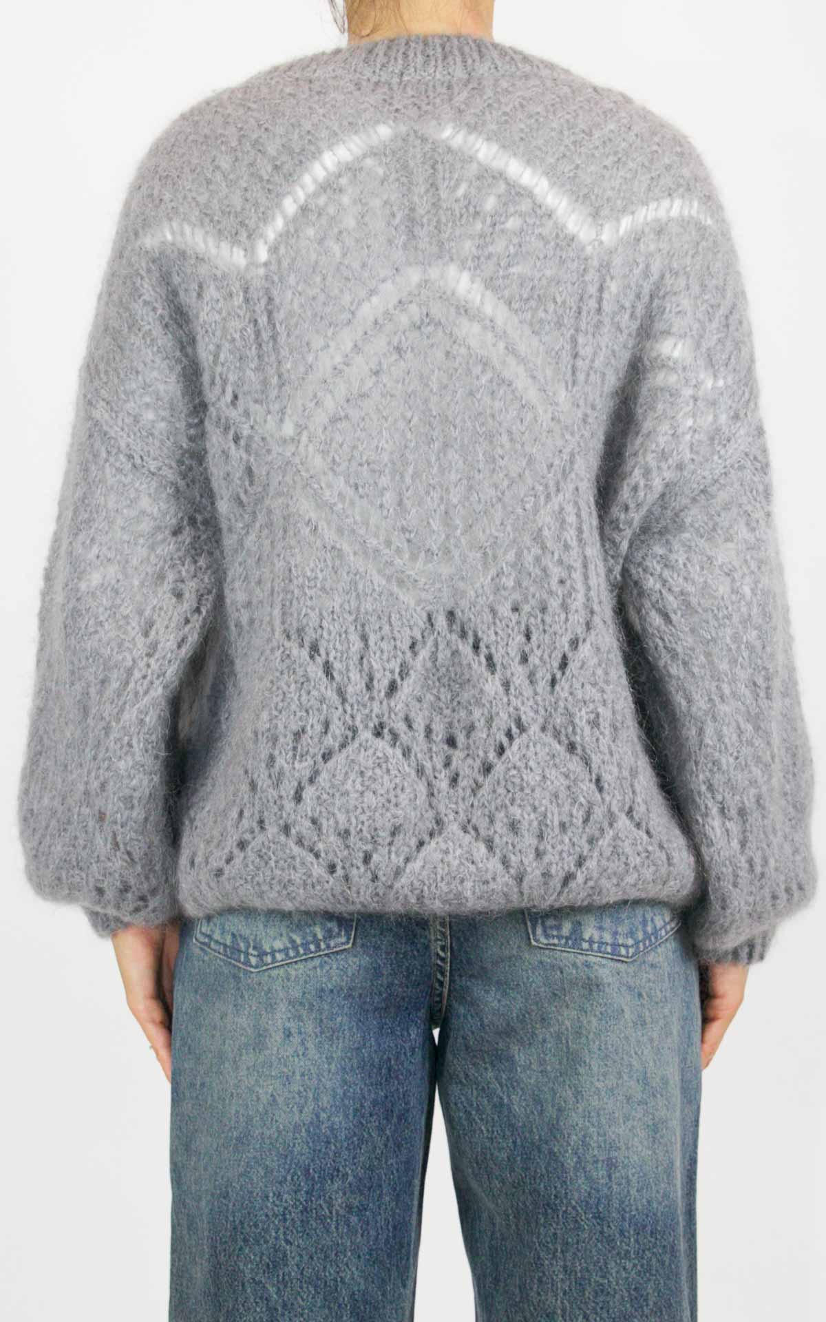 Off-on - Maglia traforata - Grigio