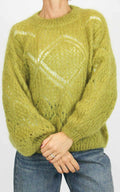 Off-on - Maglia traforata - Verde olio