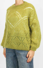Off-on - Maglia traforata - Verde olio