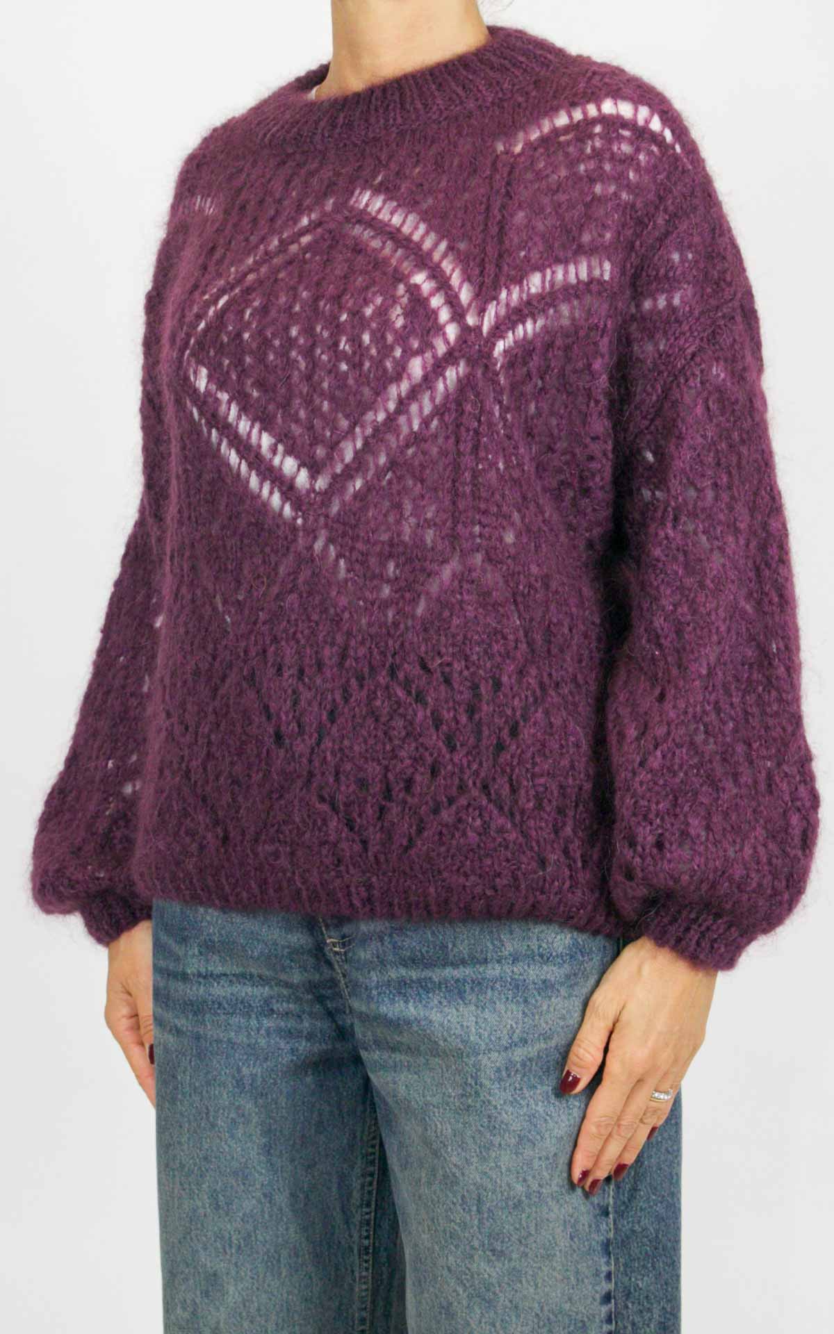 Off-on - Maglia traforata - Barolo