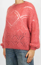 Off-on - Maglia traforata - Rosa corallo