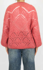 Off-on - Maglia traforata - Rosa corallo