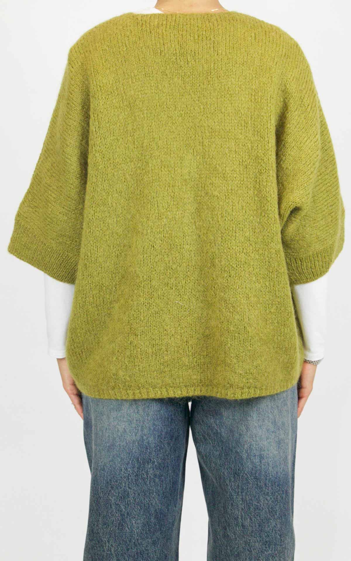 Off-On - Cardigan bottone oro - Olio