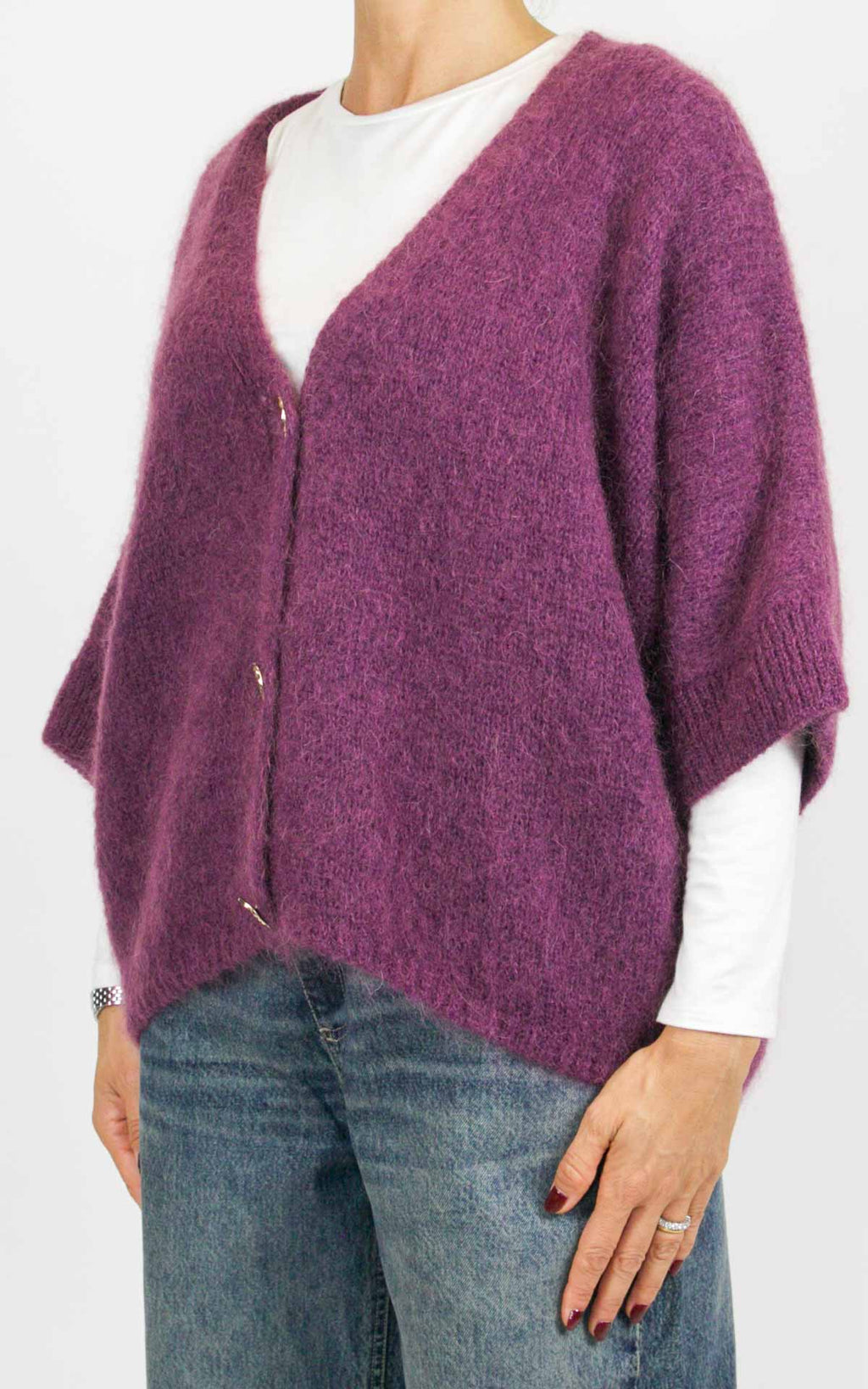 Off-On - Cardigan bottone oro - Barolo