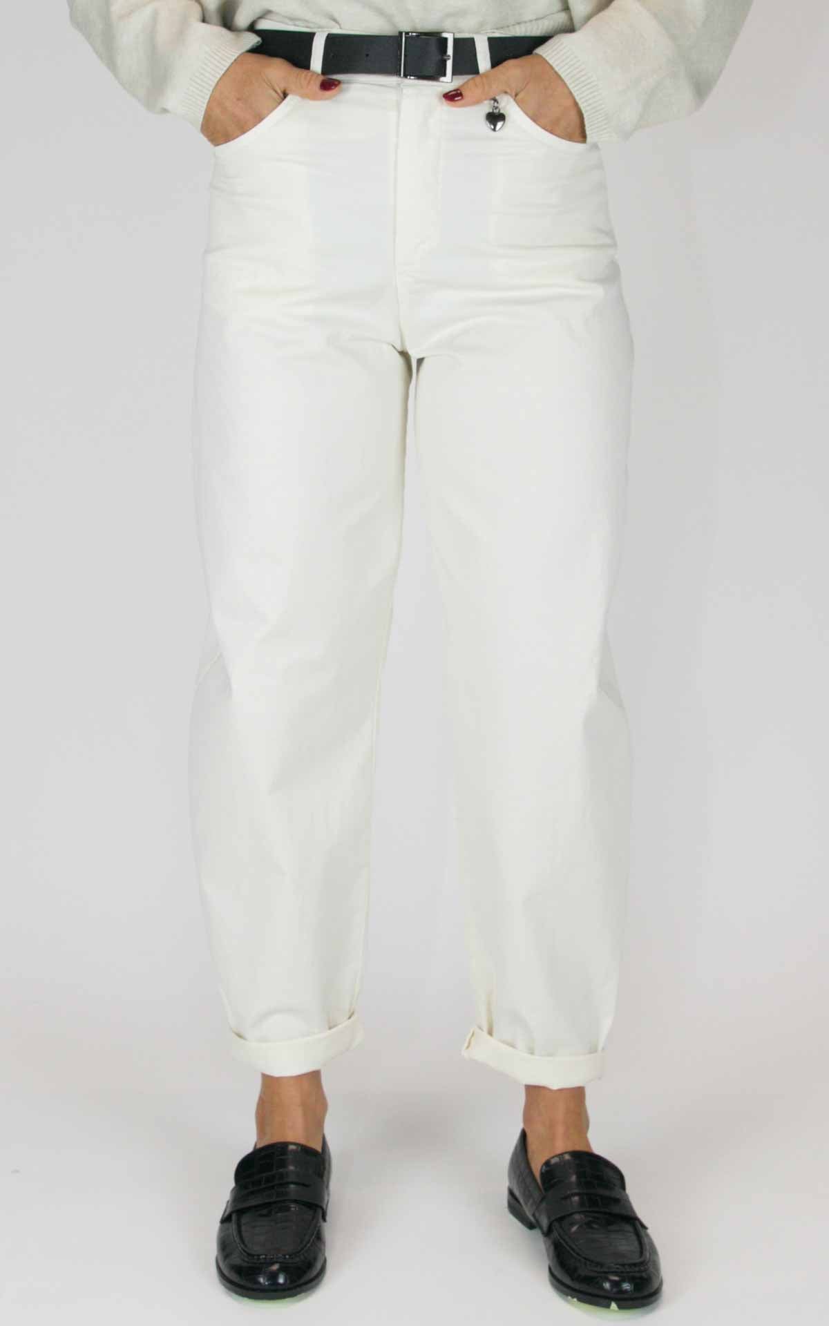 Susymix - Pantalone cuoricino in cotone modello ovetto - Latte