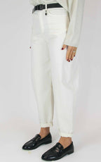 Susymix - Pantalone cuoricino in cotone modello ovetto - Latte