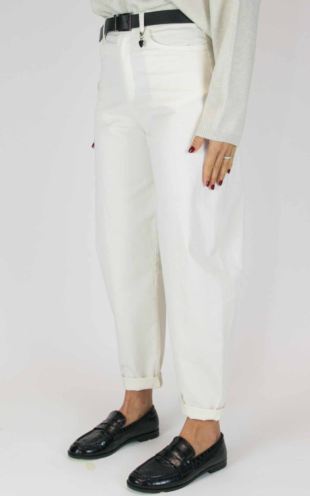Susymix - Pantalone cuoricino in cotone modello ovetto - Latte