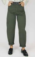 Susymix - Pantalone cuoricino in cotone modello ovetto - Militare