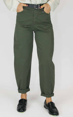 Susymix - Pantalone cuoricino in cotone modello ovetto - Militare