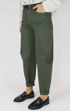 Susymix - Pantalone cuoricino in cotone modello ovetto - Militare