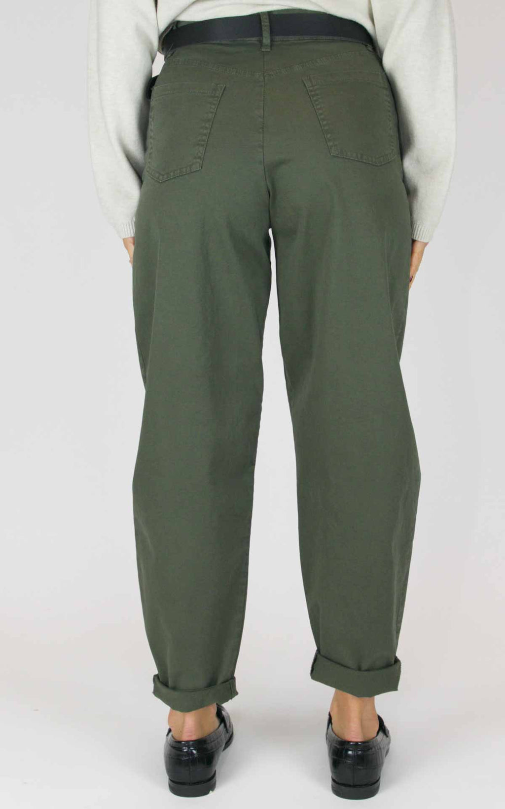 Susymix - Pantalone cuoricino in cotone modello ovetto - Militare