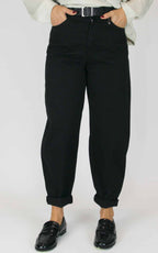 Susymix - Pantalone cuoricino in cotone modello ovetto - Nero
