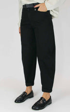 Susymix - Pantalone cuoricino in cotone modello ovetto - Nero