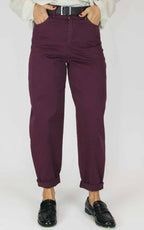 Susymix - Pantalone cuoricino in cotone modello ovetto - Barolo