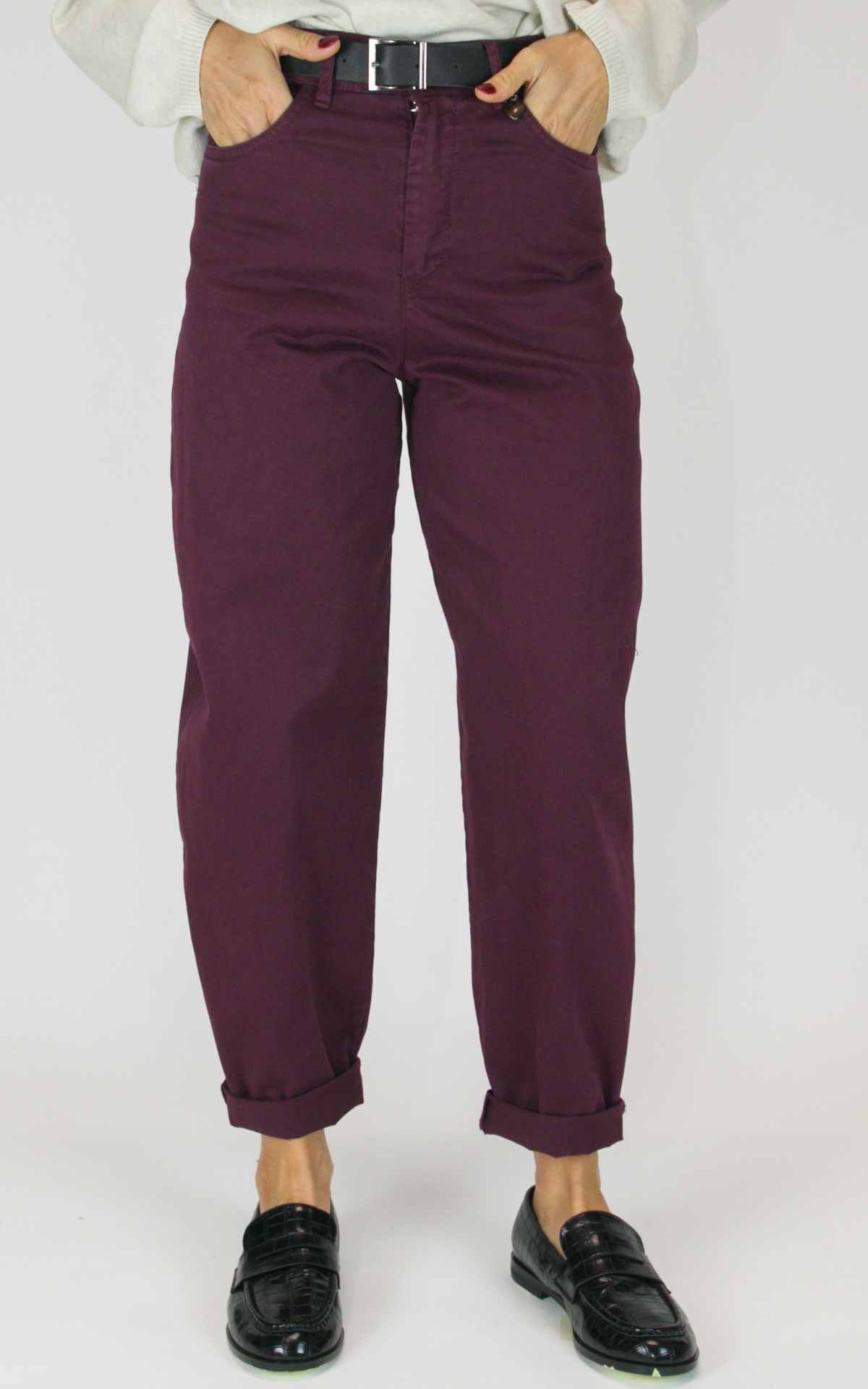 Susymix - Pantalone cuoricino in cotone modello ovetto - Barolo