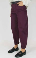 Susymix - Pantalone cuoricino in cotone modello ovetto - Barolo