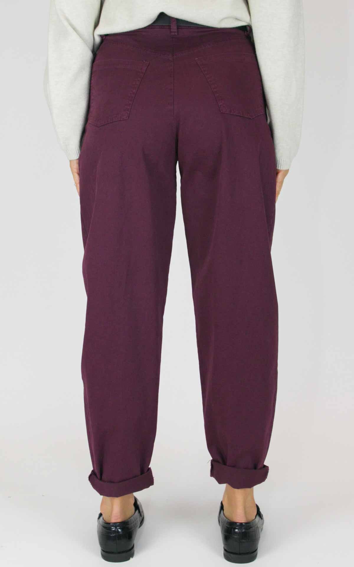 Susymix - Pantalone cuoricino in cotone modello ovetto - Barolo