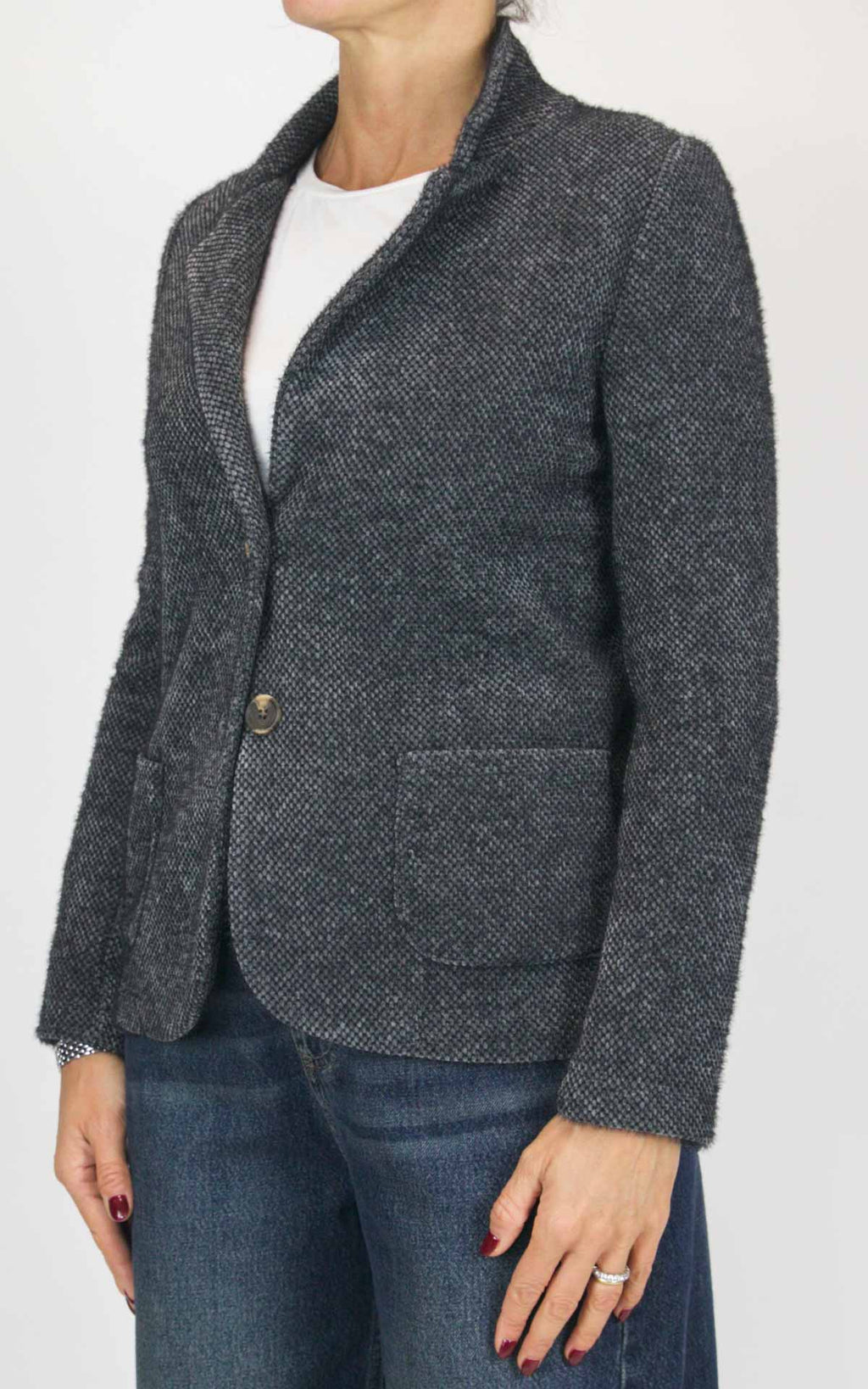 Susan Di - Giacca sale e pepe ciniglia - Grigio