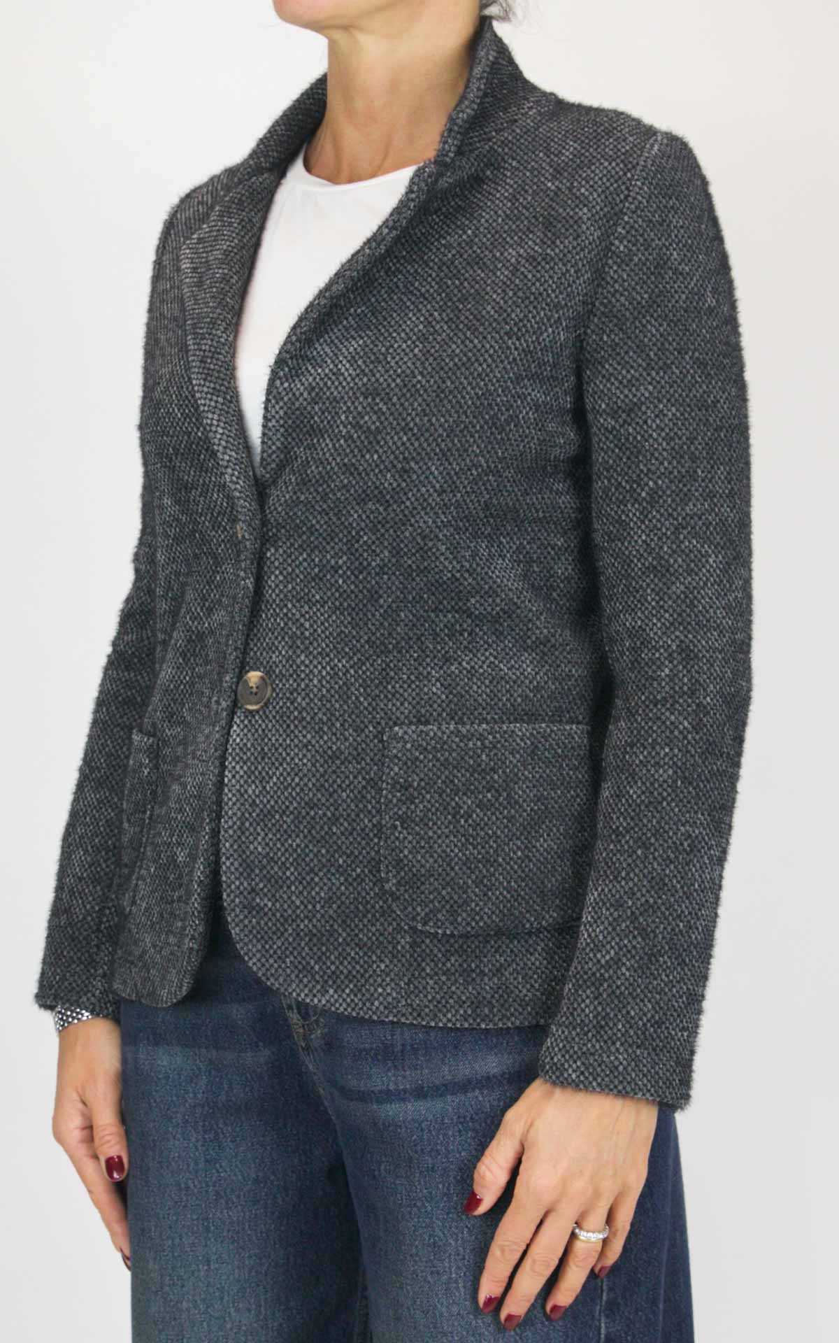 Susan Di - Giacca sale e pepe ciniglia - Grigio