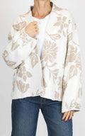 Off-On - Cardigan jacquard - Avorio / beige