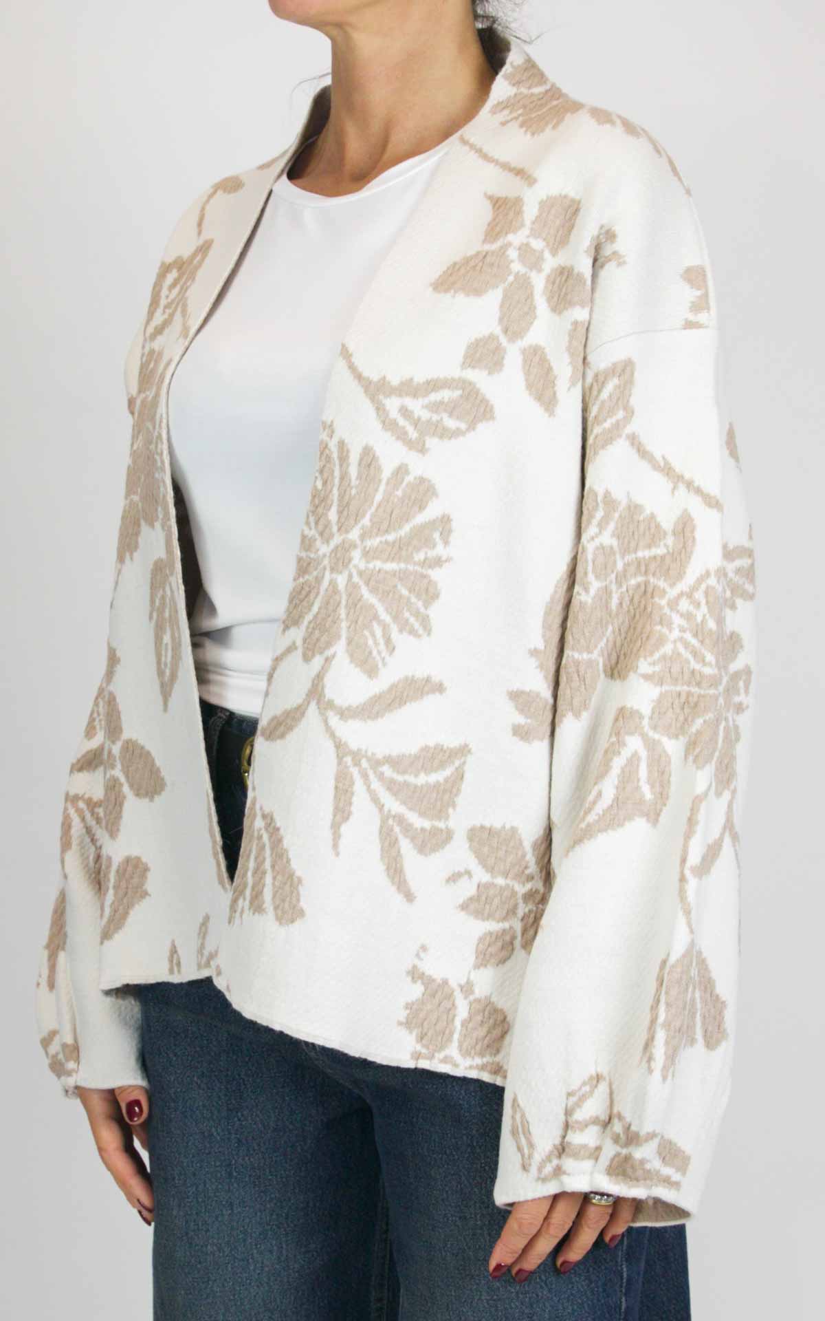 Off-On - Cardigan jacquard - Avorio / beige