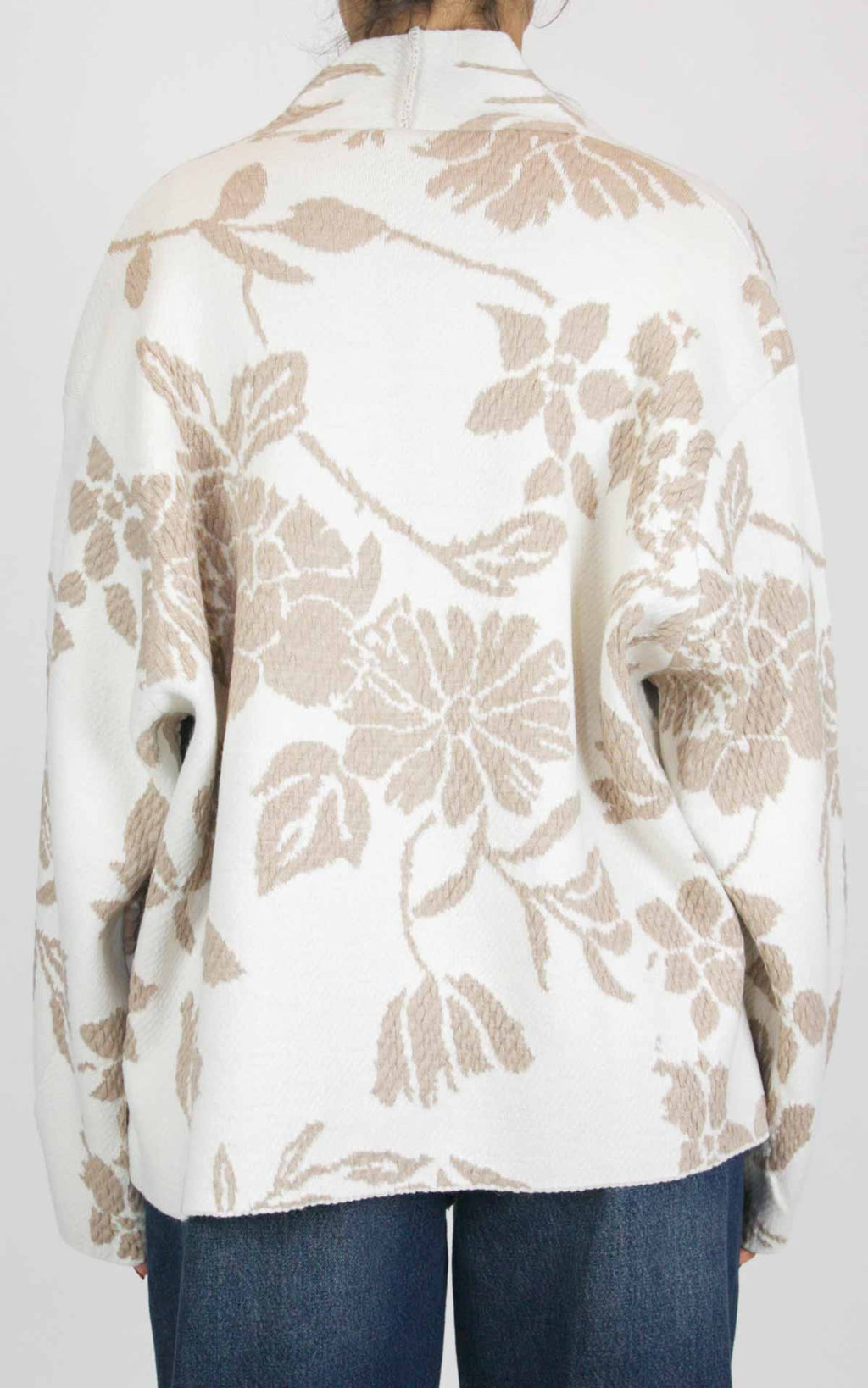 Off-On - Cardigan jacquard - Avorio / beige