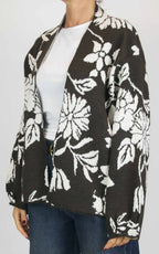 Off-On - Cardigan jacquard - Moro / panna