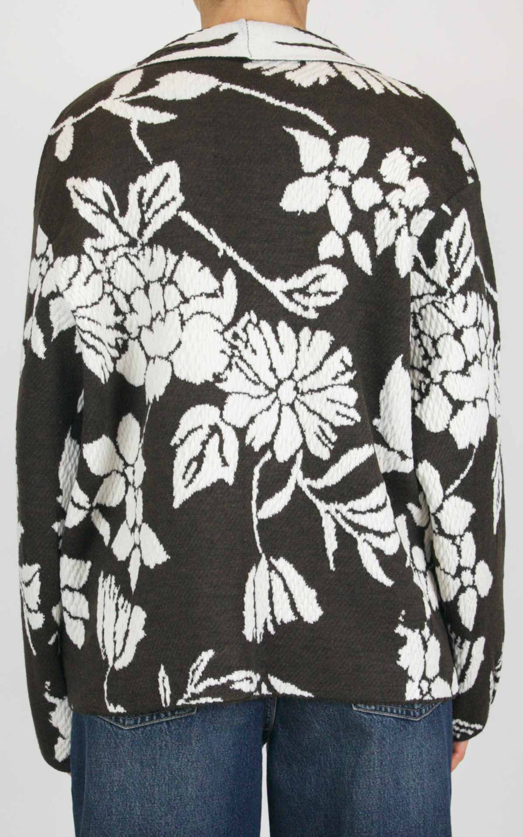 Off-On - Cardigan jacquard - Moro / panna