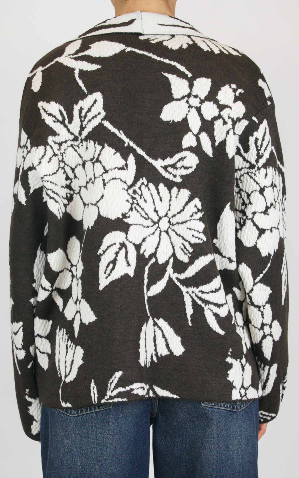 Off-On - Cardigan jacquard - Moro / panna