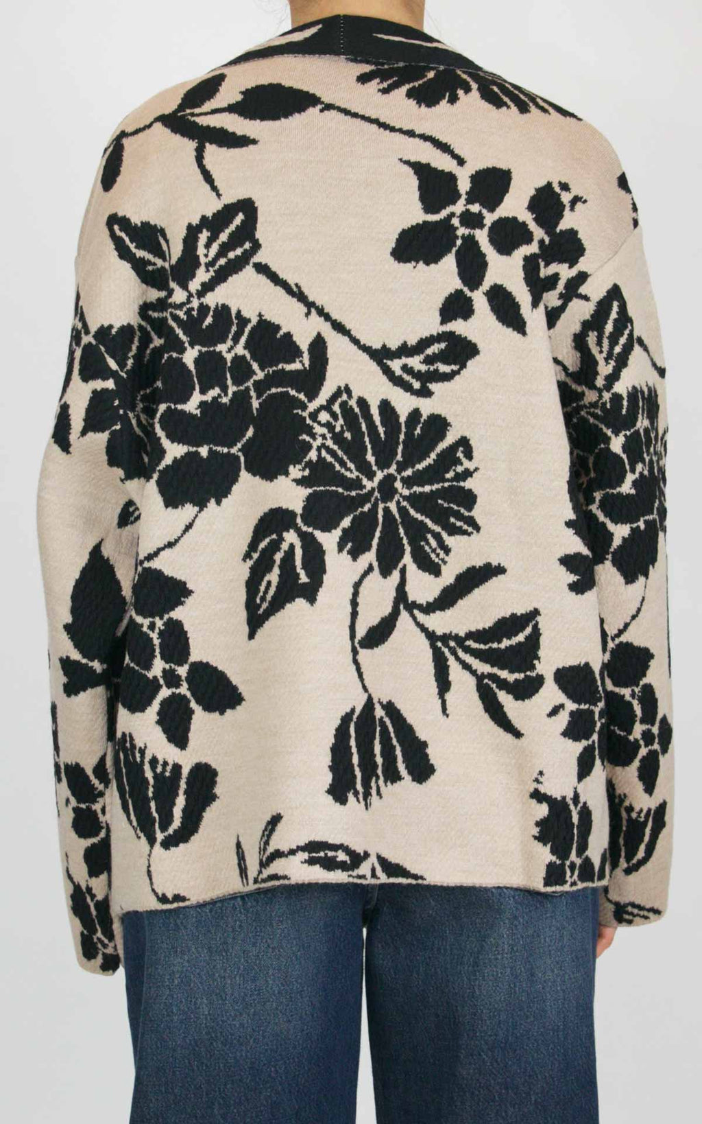 Off-On - Cardigan jacquard - Beige / nero