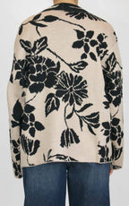 Off-On - Cardigan jacquard - Beige / nero