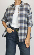 Off-On - Camicia flanella check - Panna / moro