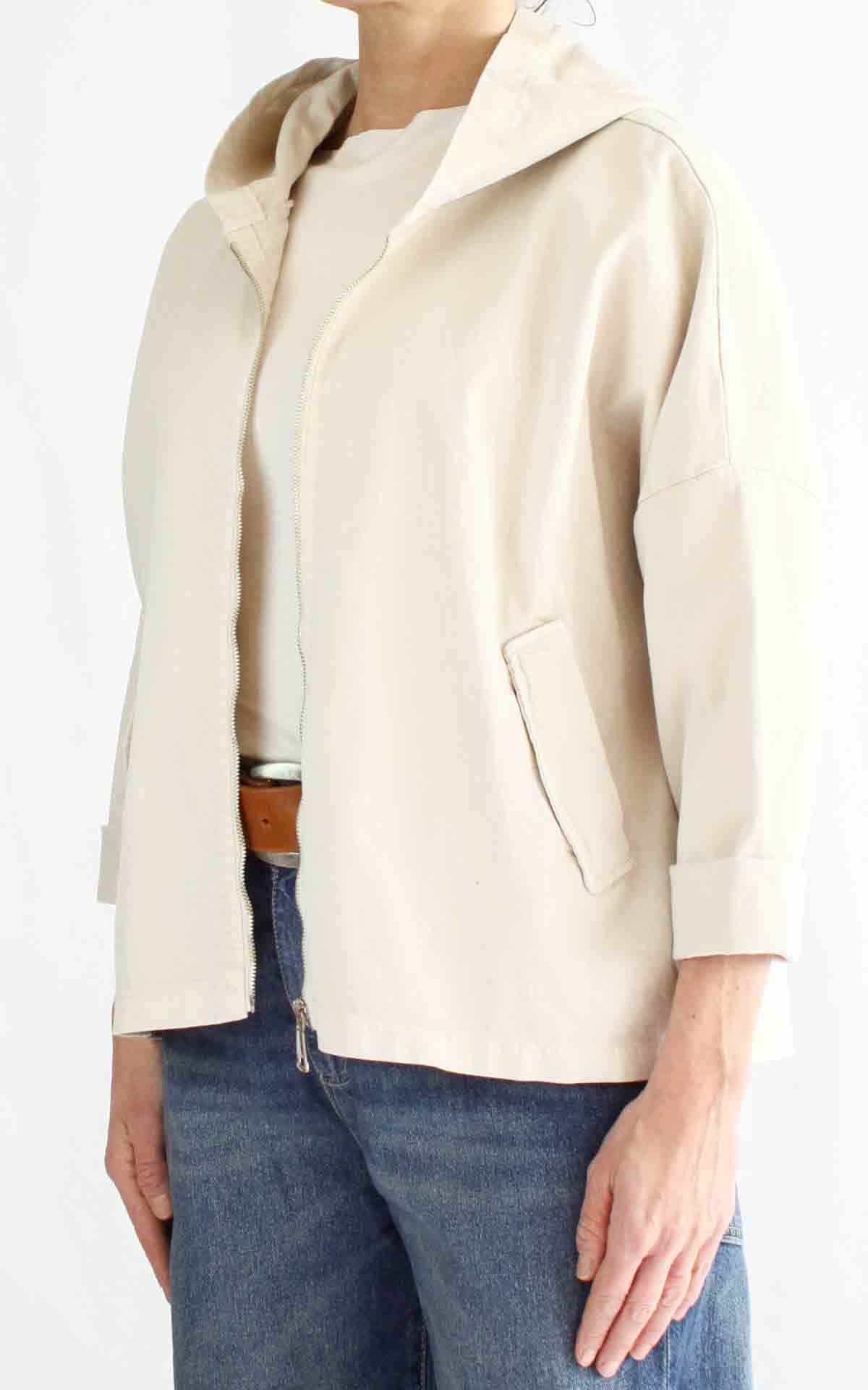 OFF - ON - Giacca cappuccio corta - Sabbia