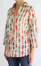 Palme - Camicia pesci - Arancione